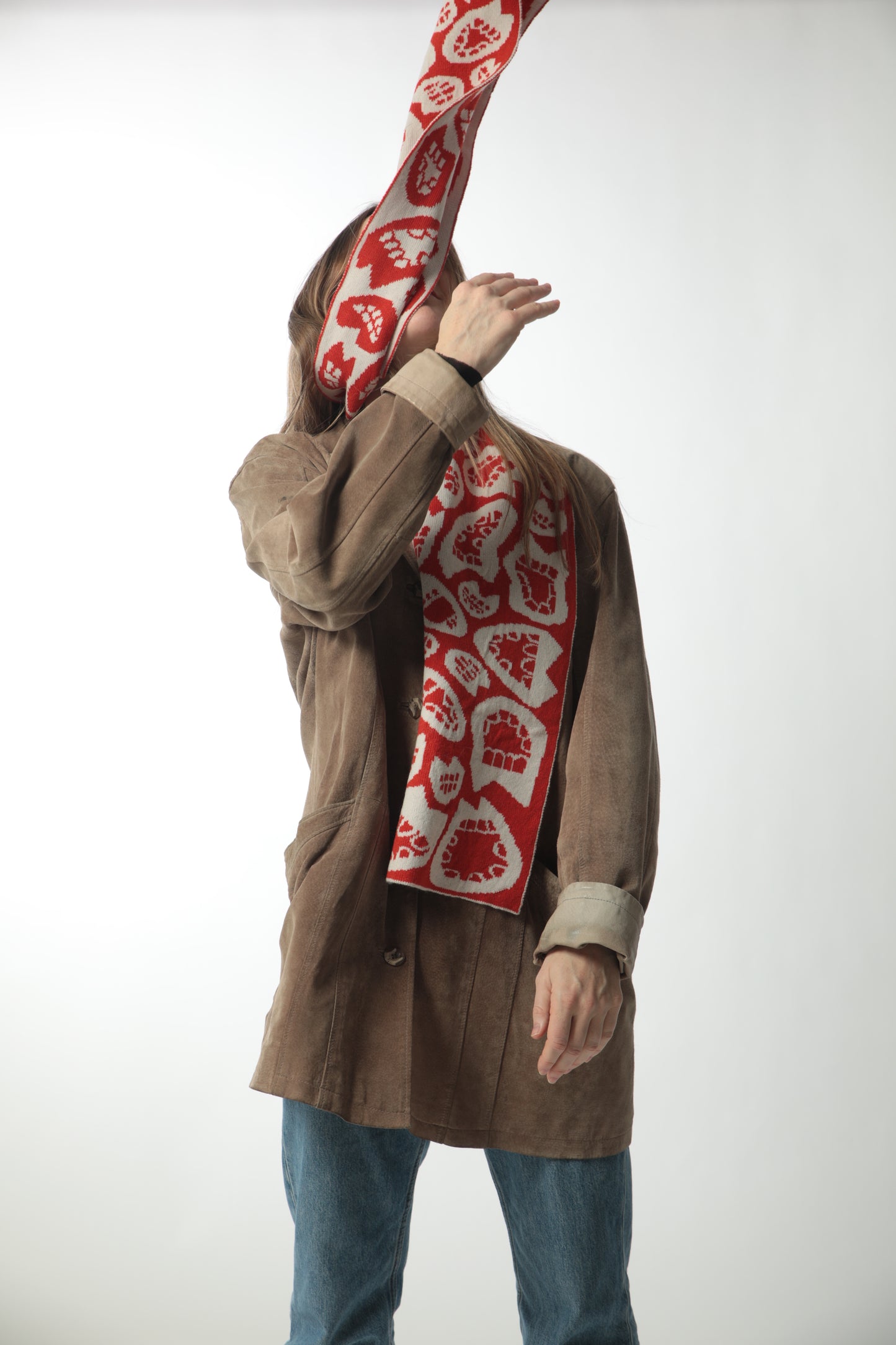 Chitter-chatter scarf - red