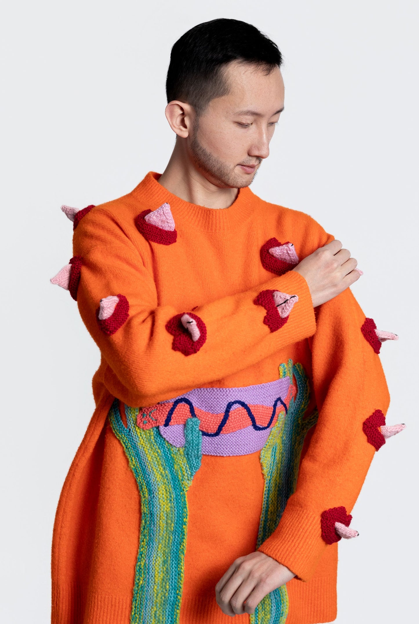 Hot dog with expressions Sweater - One off!