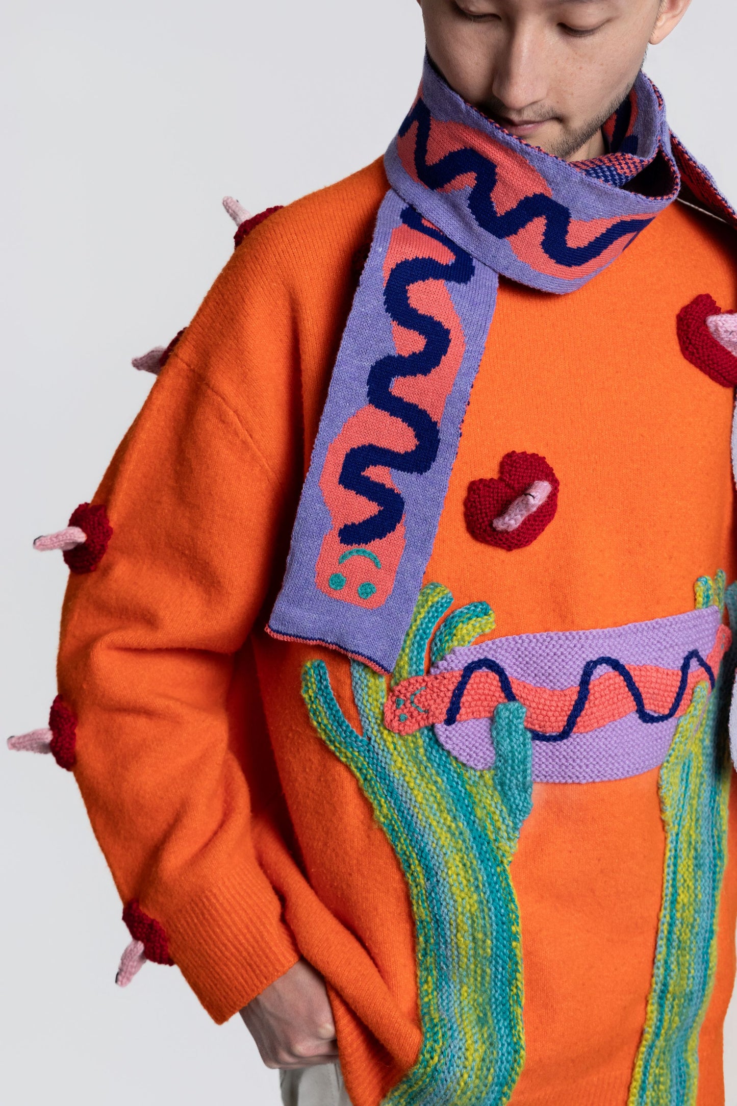 Hot dog with expressions Sweater - One off!