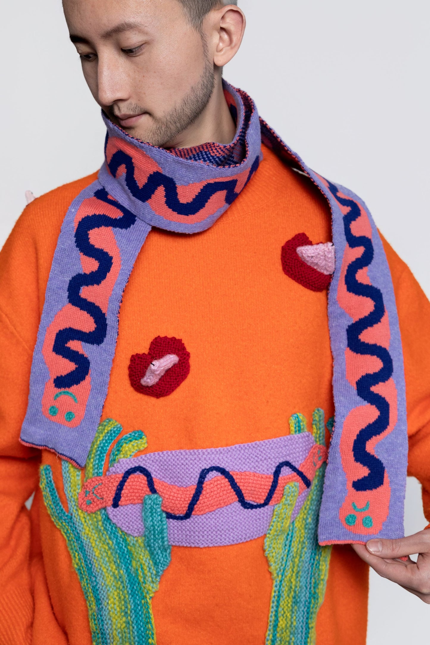 Hot dog with expressions Sweater - One off!