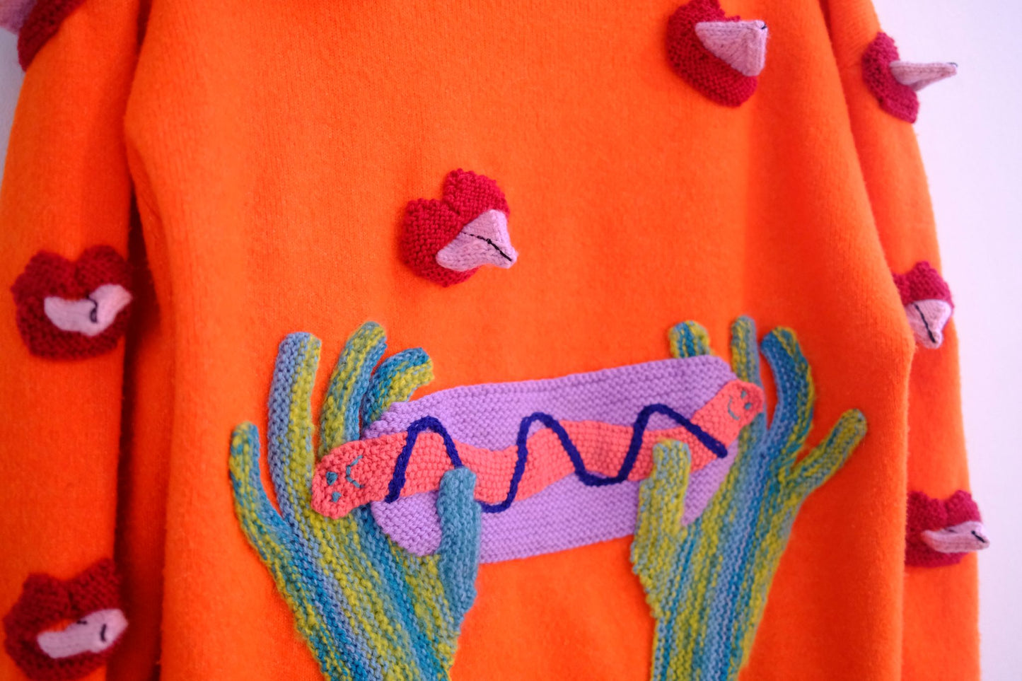 Hot dog with expressions Sweater - One off!
